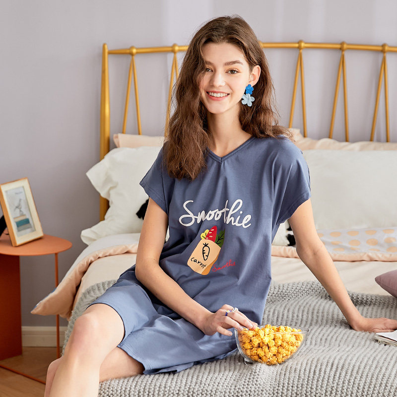 芬腾玛伦萨纯棉可外穿甜美可爱睡裙 玛伦萨睡裙