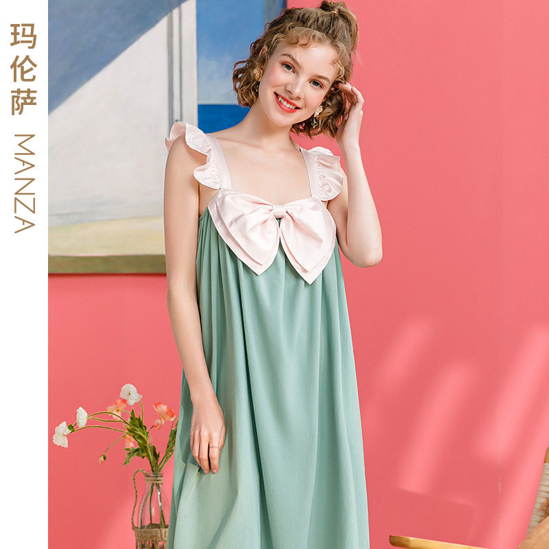 芬腾玛伦萨2021新款女夏吊带睡裙 玛伦萨睡裙