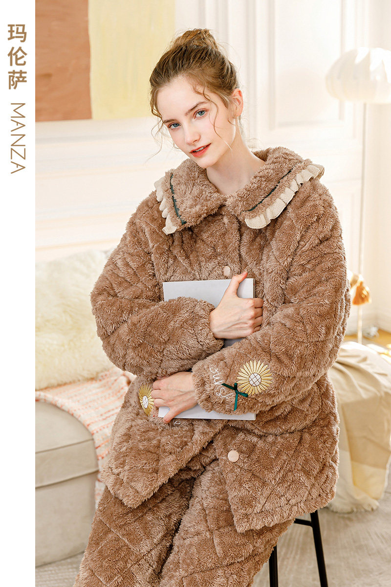 芬腾玛伦萨冬珊瑚绒2021年新款睡衣 玛伦萨睡衣/家居服套装