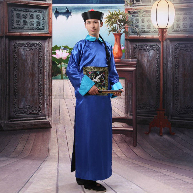 万圣节化妆舞会服装整蛊恐怖鬼衣清朝僵尸服古装大臣官服钦差大臣_虎窝淘