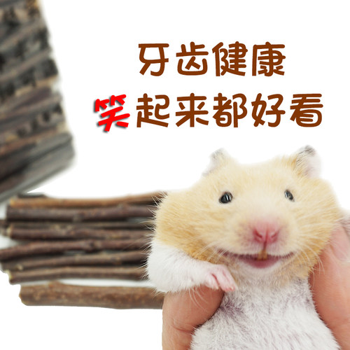 烘干苹果枝甜竹兔子磨牙棒龙猫专用苹果木树枝仓鼠金丝熊零食用品 - 图2