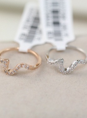 饰品微镶秀气风戒指尾戒