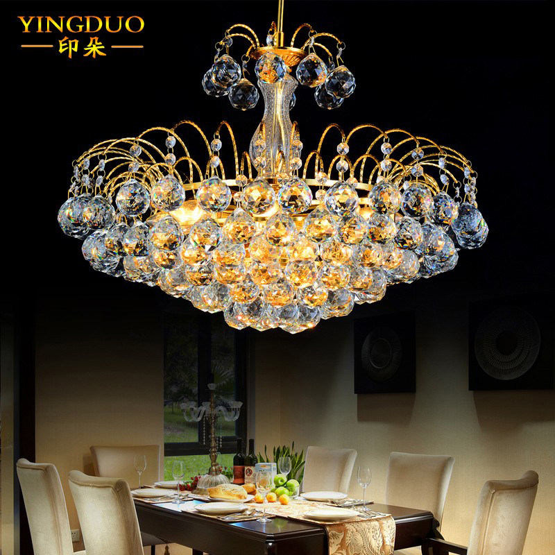 欧式水晶吊灯奢华客厅灯圆形水晶灯LED简欧餐厅灯饰大气卧室灯具,淘宝优惠券,粉丝福利购,淘宝优惠卷