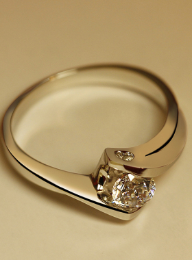 纯银ins潮风情侣指环饰品婚戒