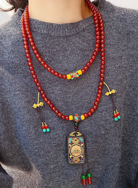 国风斜挎链长款项链民族风配饰