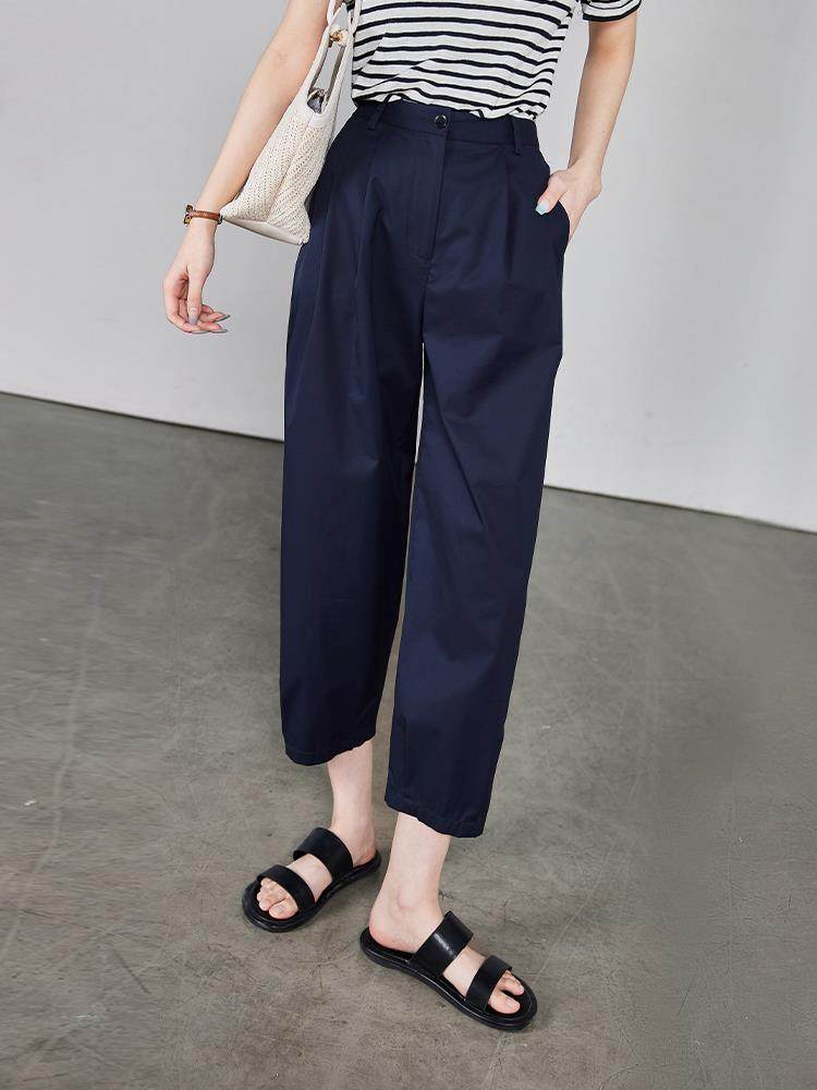 绝美~高质通勤！夏季新款气球九分薄款宽松阔腿裤休闲灯笼萝卜裤,淘宝优惠券,粉丝福利购,淘宝优惠卷