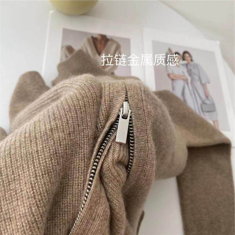怒推！外贸单品质，双股双拉链小翻领100%纯山羊绒毛衣外套开衫女,淘宝优惠券,粉丝福利购,淘宝优惠卷