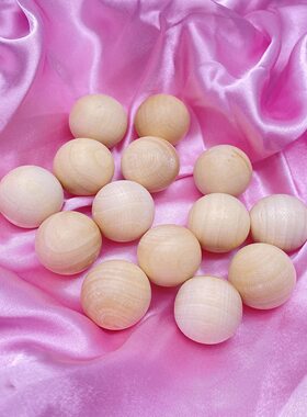现货批发木质荷木圆球 实木木球 DIY多规格无孔木质圆球