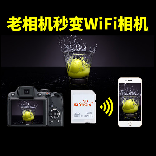 ezshare易享派wifi sd卡内存卡32g高速无线存储卡单反微单相机卡 - 图0