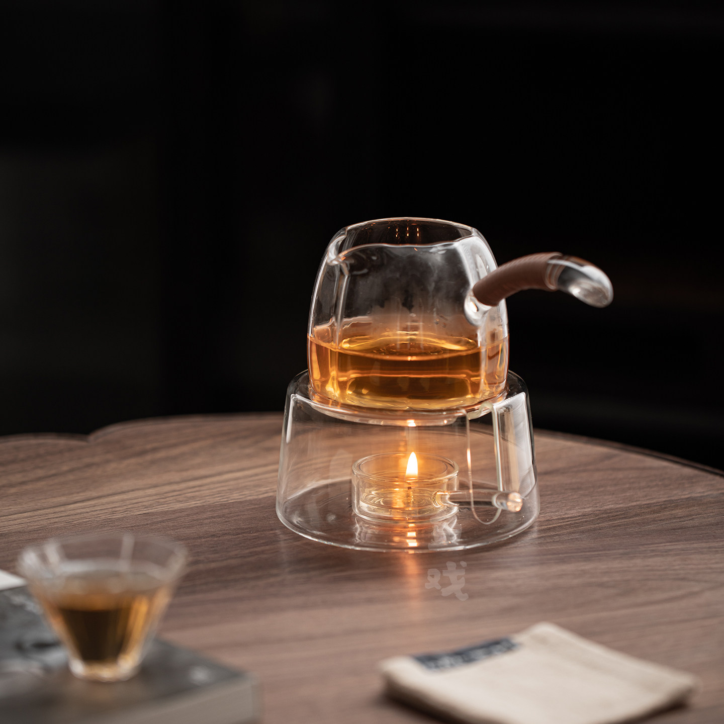 透明耐热玻璃温茶器家用简约蜡烛加热底座煮茶炉暖茶炉烘茶保温炉,淘宝优惠券,粉丝福利购,淘宝优惠卷