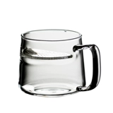 Креативная стеклянная чайная чашка для офиса, мундштук, простой и элегантный дизайн, увеличенная толщина