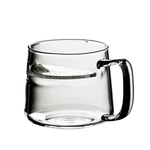Креативная стеклянная чайная чашка, фильтр, простой и элегантный дизайн, увеличенная толщина