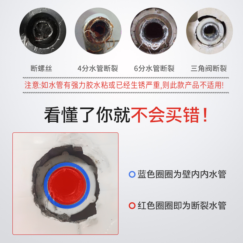 水龙头断丝取出器反丝锥万能工具水管断管取断头螺丝滑丝断丝神器 - 图3