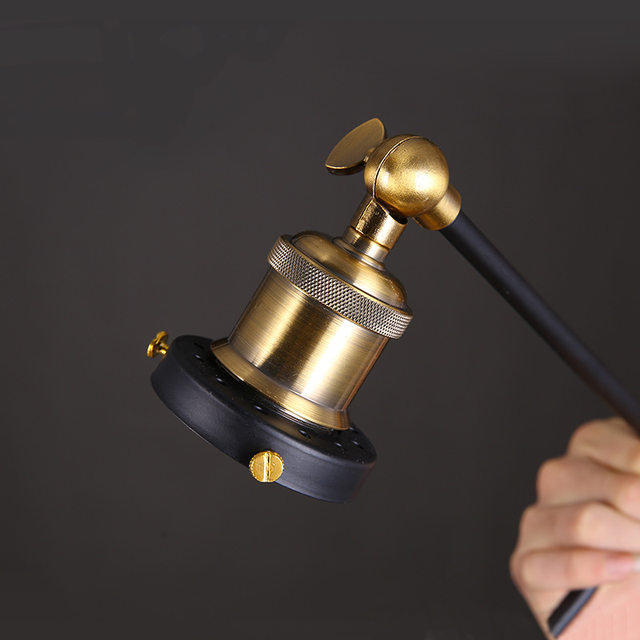 American country style wrought iron study bar folding wall lamp