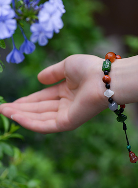 搭配黑金料原色项链手串老蜜蜡