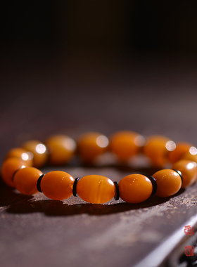 儒匪窝手串古董蜜蜡手串