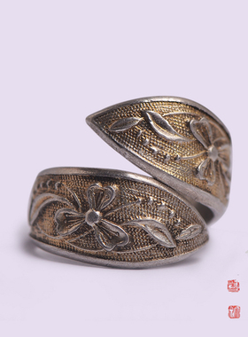 雕花开口男女款戒指