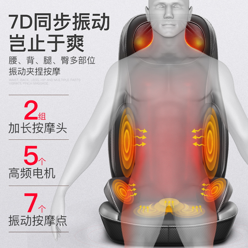 本博妙绝伦专卖店肩颈椎按摩器仪多功能穴位腰部肩部背部全身电动理疗枕家用椅垫头2