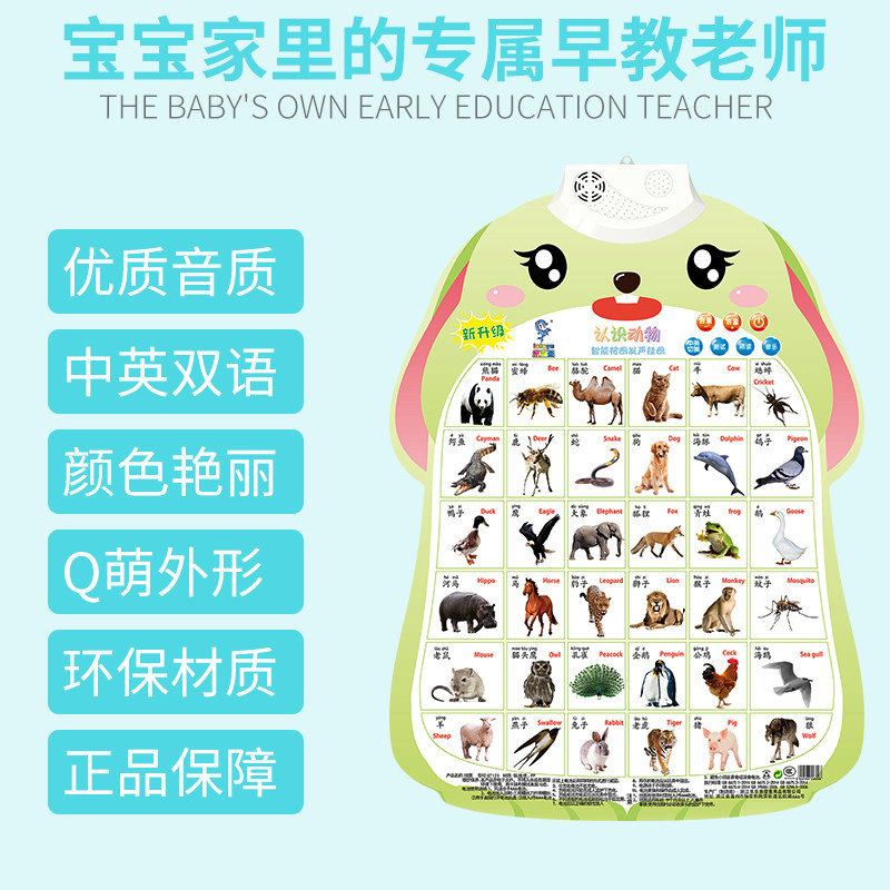 有声早教挂图宝宝启蒙学习儿童玩具 同忆阁母婴玩具挂图/认知卡