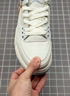 适配AJ3鞋带原装品质aj3藤原浩闪电白水泥篮球鞋白色粉色白猫鞋带