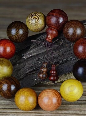 多宝珠手串檀香木佛珠金