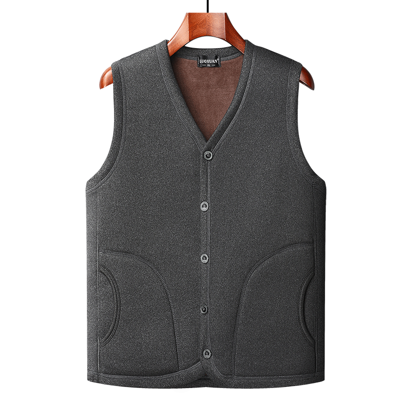 秋冬马甲男外套中老年人加绒加厚坎肩爸爸装开衫抓绒保暖爷爷背心,淘宝优惠券,粉丝福利购,淘宝优惠卷