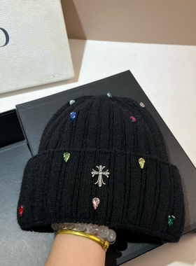 毛线帽针织滑雪保暖冷帽显脸小