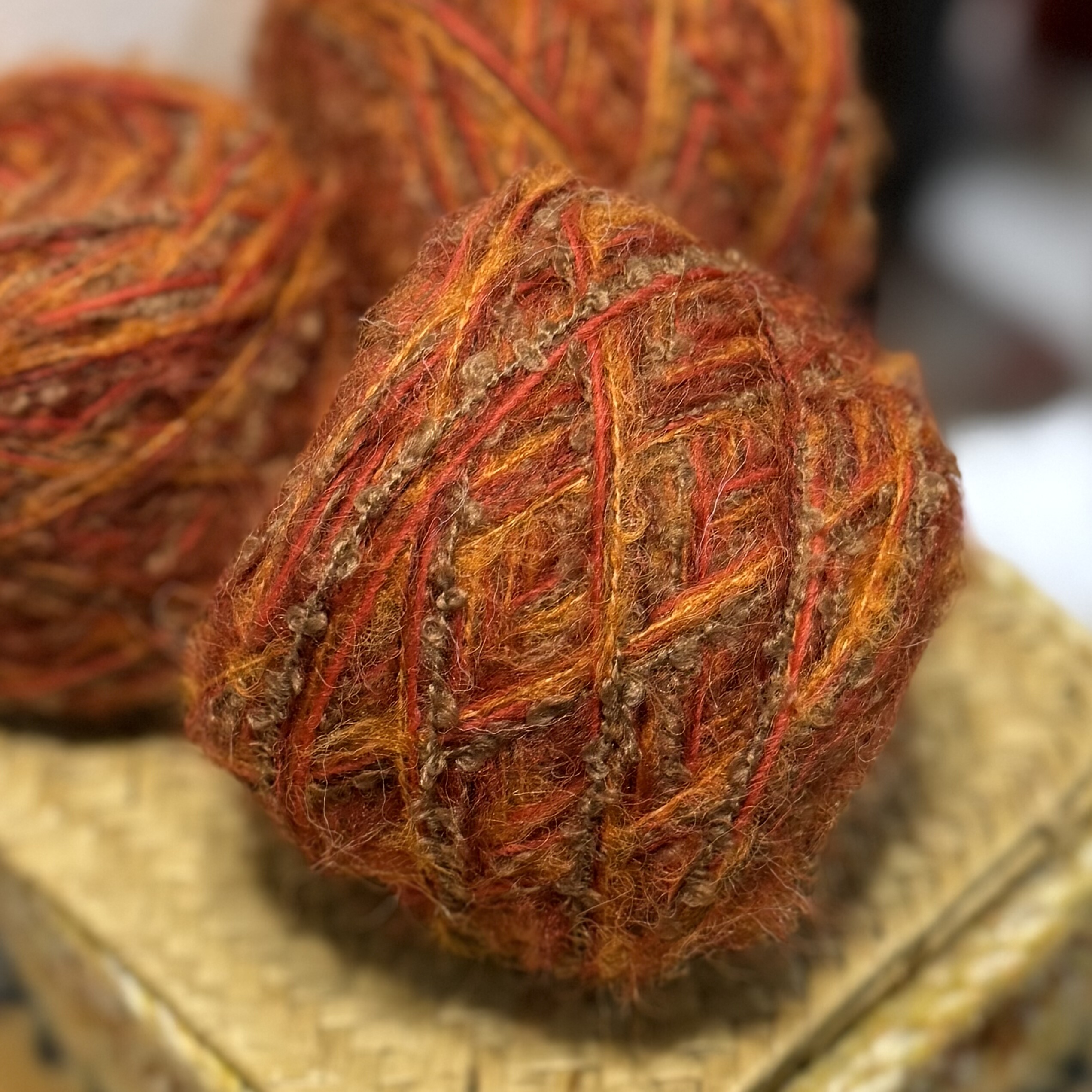 小香风复古桔红色美拉德羊毛手混线外套发卡衣服包围巾帽子毛线团,淘宝优惠券,粉丝福利购,淘宝优惠卷