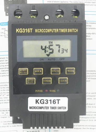 Timer New Product Timer KG316T 220V Micro -Computer Switch Switch 10 Группы программирования уличных огней управление английским