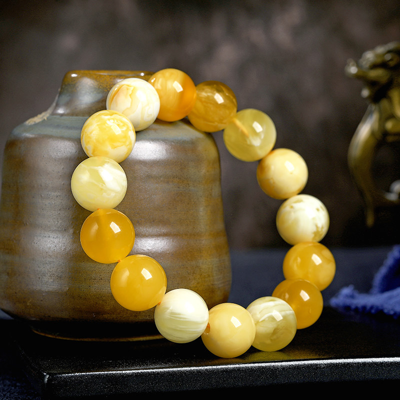 oucerny /欧采妮蜜蜡老行男士手链 oucerny欧采妮手饰