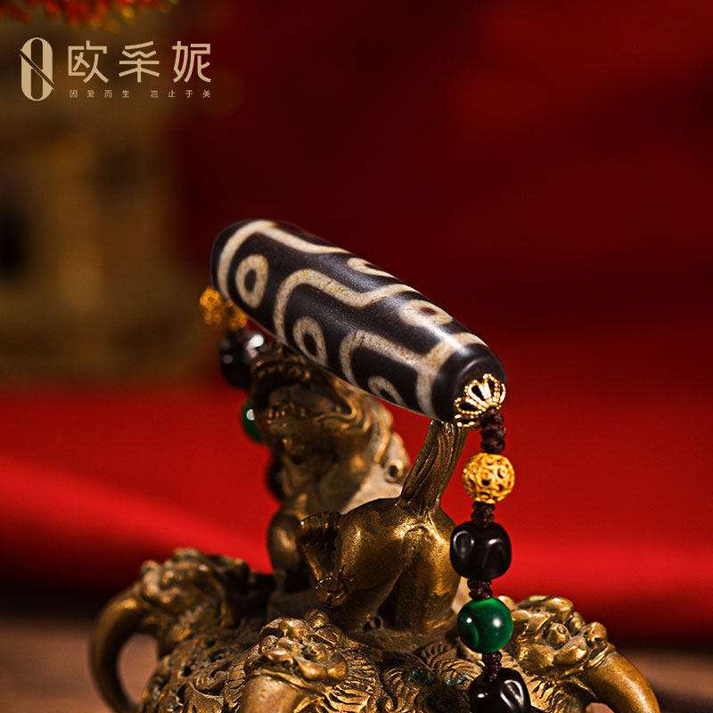 欧采妮至纯九眼天珠吊坠diy毛衣链 oucerny欧采妮颈饰