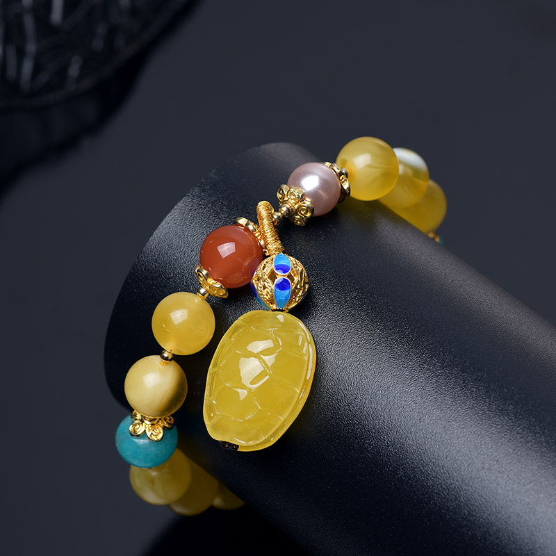 欧采妮天然手串波罗的海金绞蜜手链 oucerny欧采妮手饰