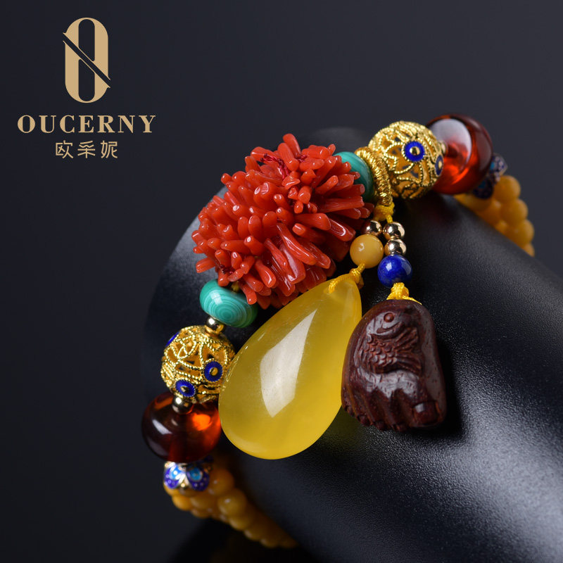 欧采妮蜜蜡手串天然波罗的海手链 oucerny欧采妮手饰