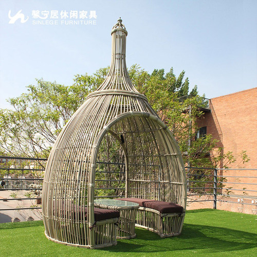 馨宁居户外凉亭庭院阳台藤编葡萄架原创设计天空之城花园城堡凉亭 - 图3
