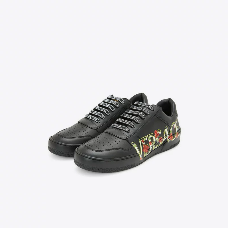 versace мужские черные дышащие модные повседневные спортивные туфли
