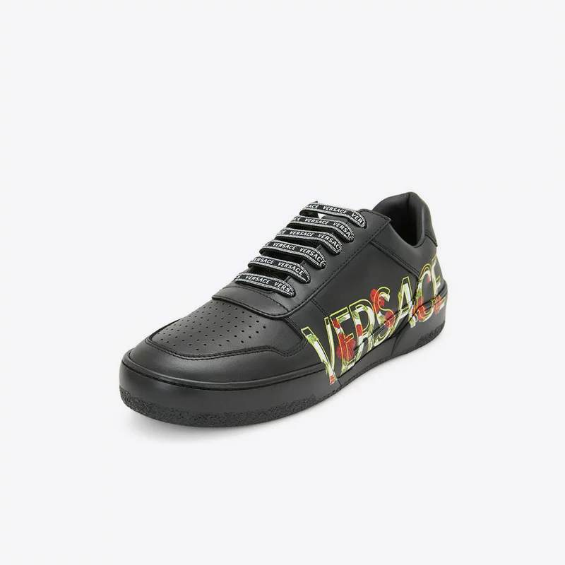 versace мужские черные дышащие модные повседневные спортивные туфли