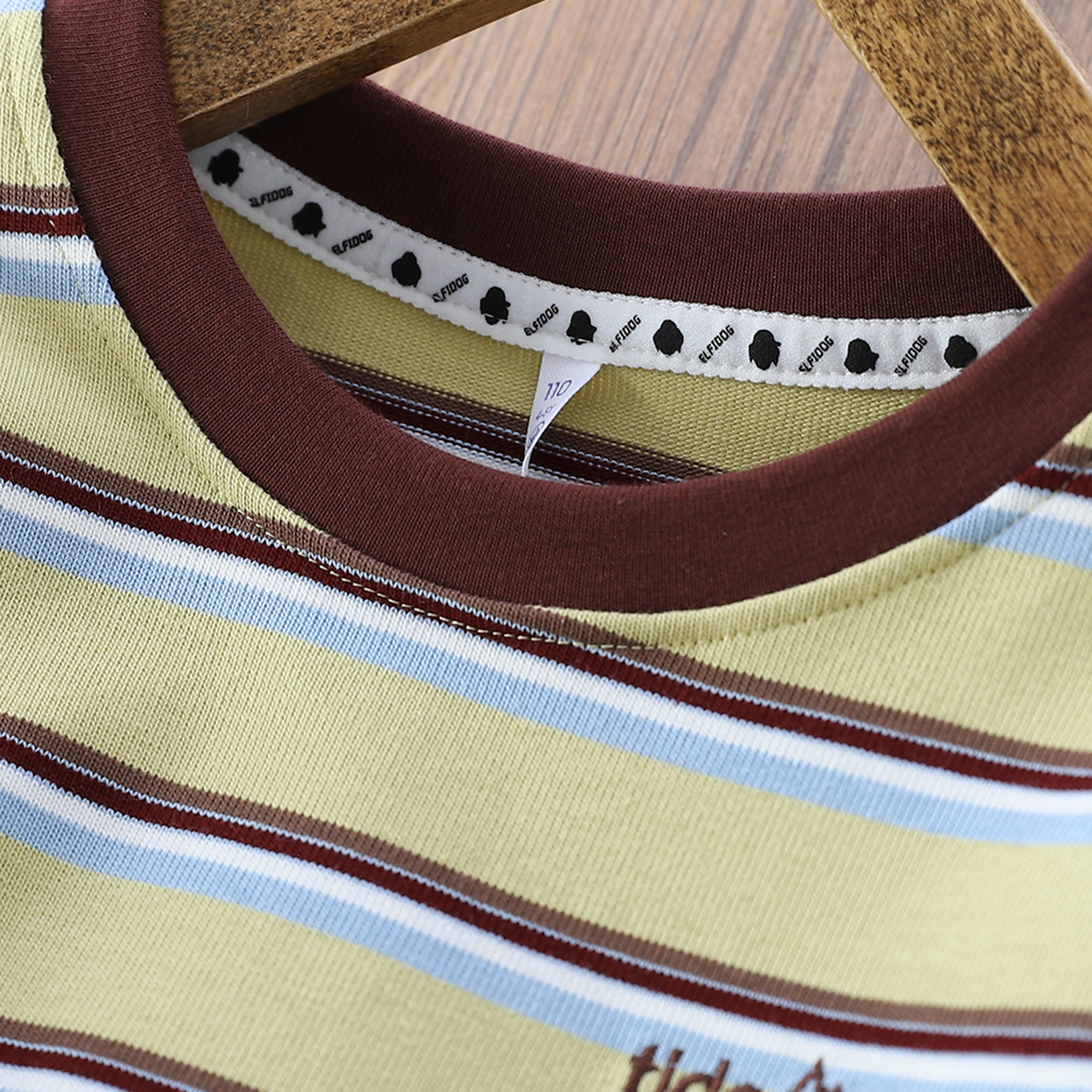 男童纯棉长袖T恤春秋2025新款儿童条纹帅气打底衫中大童男孩上衣 - 图0