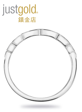 justgold时尚个性风银戒指