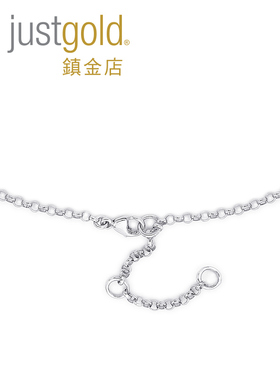 justgold镇金店银项链简约大方