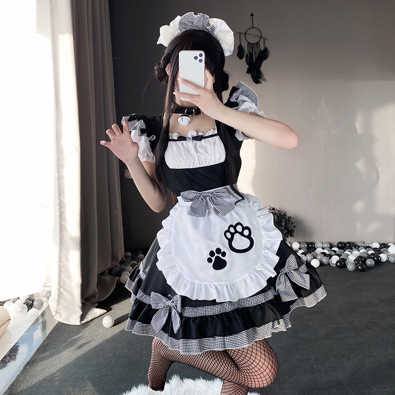 新款恋恋猫性感女仆连衣裙Lolita超可爱萌妹女仆装动漫cosplay装 - 图0