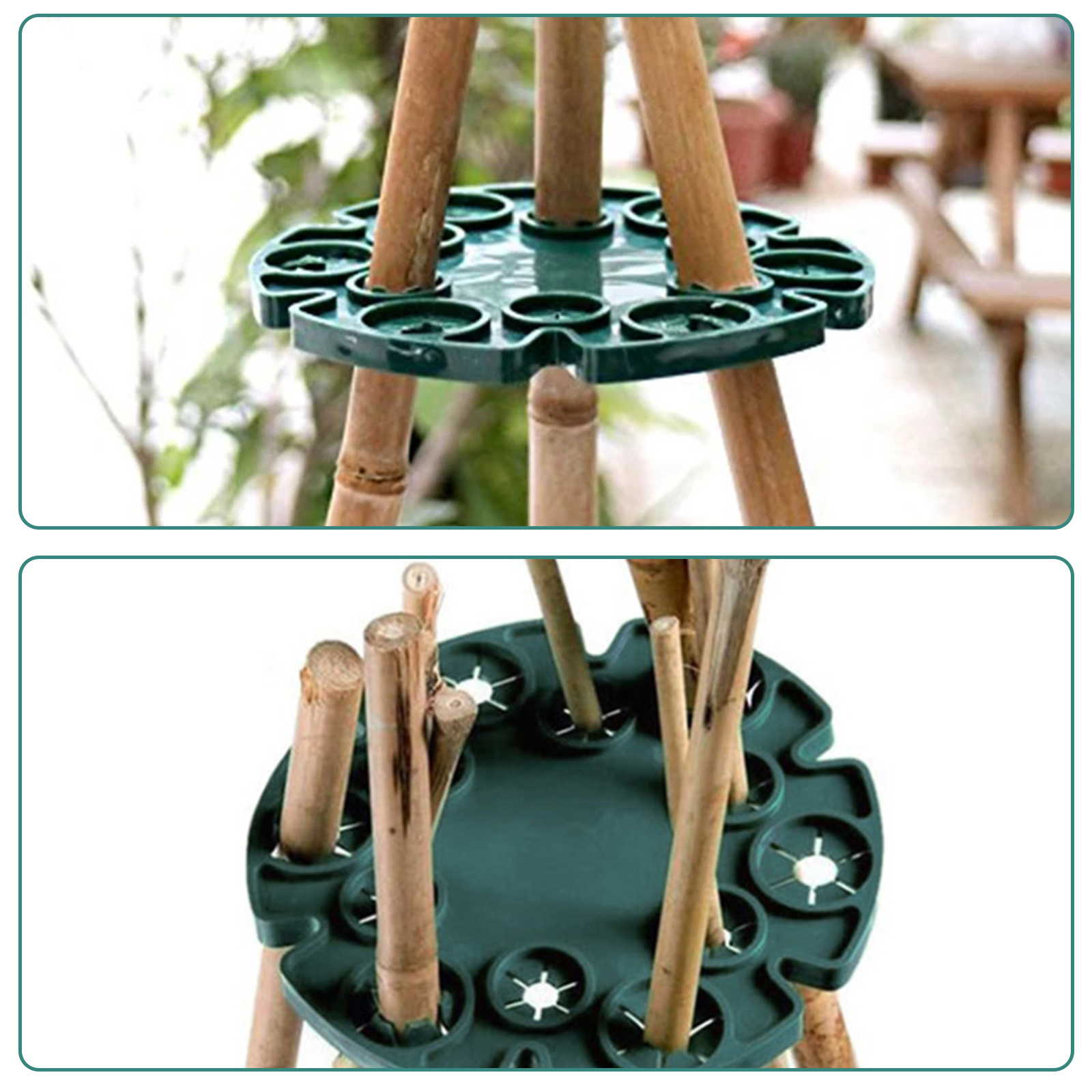 5Pcs Garden Plant Support Protection Trays Bamboo Cane Holde - 图3