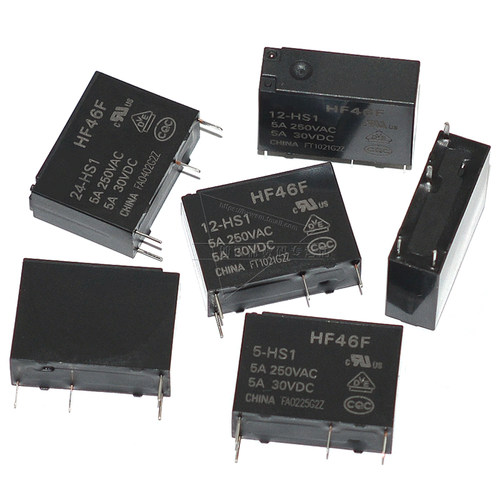 HF46F-005 012 024-HS1全新继电器5 12 24V 250VAC 1组常开5A 4脚 - 图3