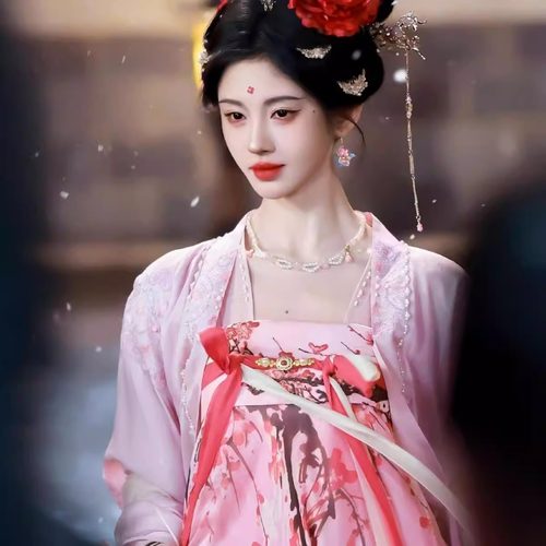 鞠婧祎同款汉服月鳞绮纪唐制复原风女齐胸飘逸大袖日常春夏长款 - 图1