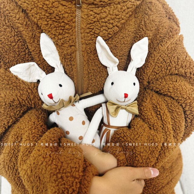 Super cute rabbit doll cotton and linen Nordic style comfort doll ຂອງຂວັນວັນເດັກນ້ອຍການຖ່າຍຮູບ prop ຍິງ doll