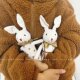 Super cute rabbit doll cotton and linen Nordic style comfort doll ຂອງຂວັນວັນເດັກນ້ອຍການຖ່າຍຮູບ prop ຍິງ doll