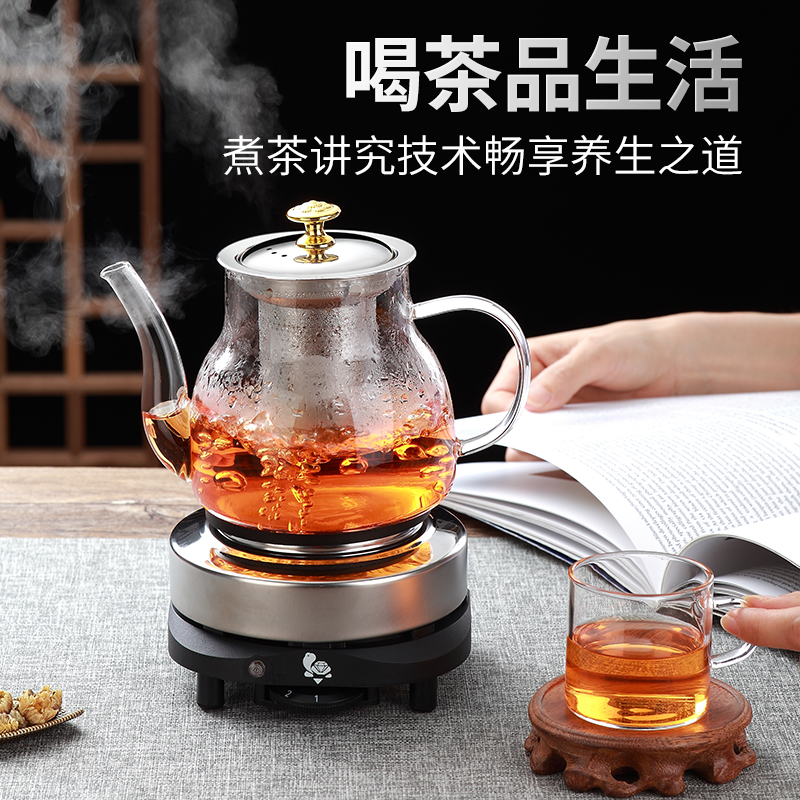 玻璃泡茶壶茶具套装家用耐热花茶水壶耐高温加厚茶水分离煮茶壶器