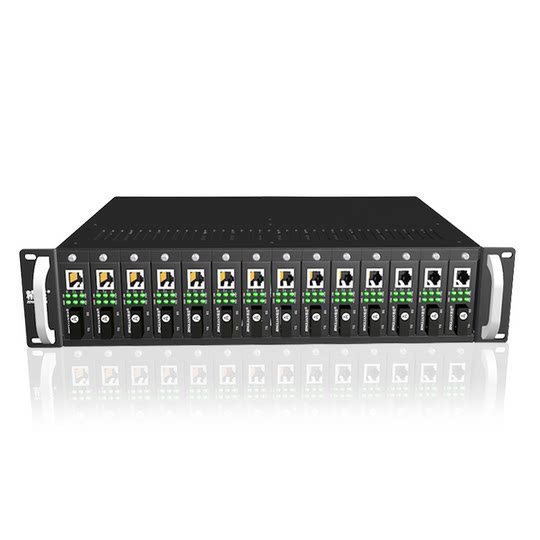 Jinglian 14 slot/16 slot transceiver chassis dual power supply