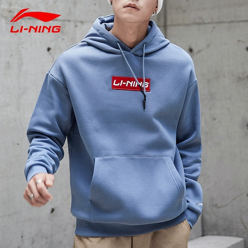 Li Ning, утепленная толстовка с капюшоном подходит для мужчин и женщин, лонгслив, спортивный костюм, мужская куртка, оверсайз