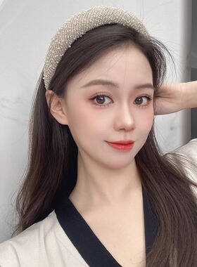 高级感气质镂空高颅顶宽发箍女