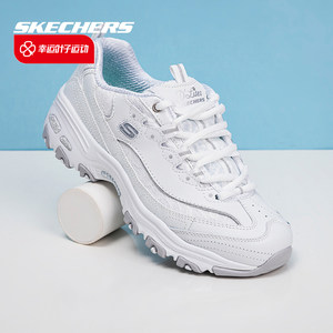 斯凯奇官网白色熊猫鞋女鞋2024夏季透气运动鞋厚底老爹鞋休闲鞋女